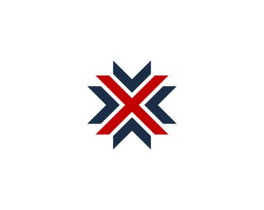 Simge Logo tasarım öğesi x harfi