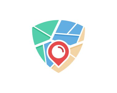 Logo simgesi tasarım eşleyin. Vektör çizim