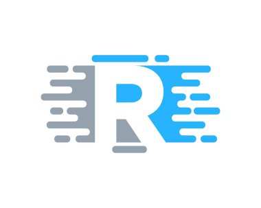 Islak harf r simgesi Logo tasarım öğesi