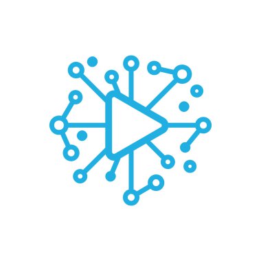 Video ağ Logo simge tasarım