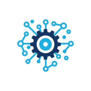 Dişli ağ Logo simge tasarım