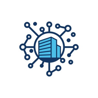 Bina ağ Logo simge tasarım