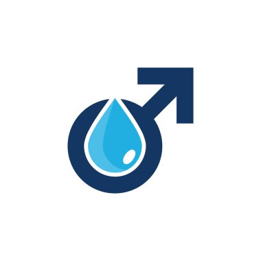 Su erkek Logo simge tasarım