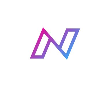 Mektup n simgesini Logo tasarım öğesi