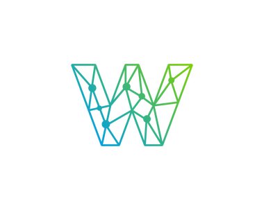 Mektup w ağ kutsal kişilerin resmi Logo tasarım öğesi