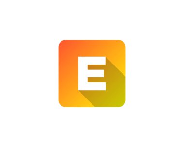 Modern geçiş gölge mektup e simge Logo tasarım öğesi 