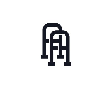 Monogram mektup Logo tasarım şablonu