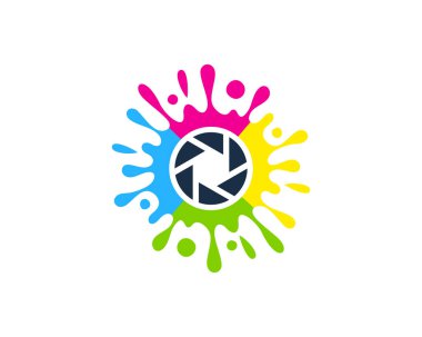 Lens boya Logo simge tasarımı