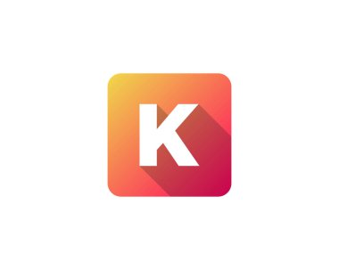 Modern geçiş gölge mektup k simgesi Logo tasarım öğesi 