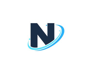 Mektup n simgesini Logo tasarım öğesi