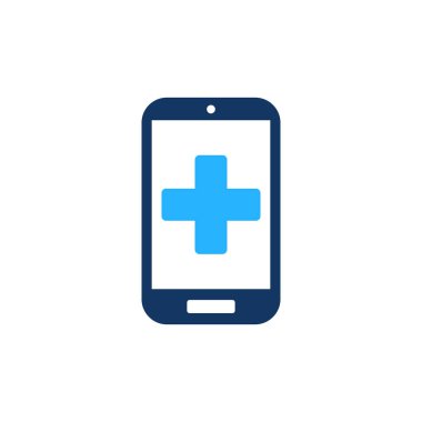 Mobil tıbbi Logo simge tasarım