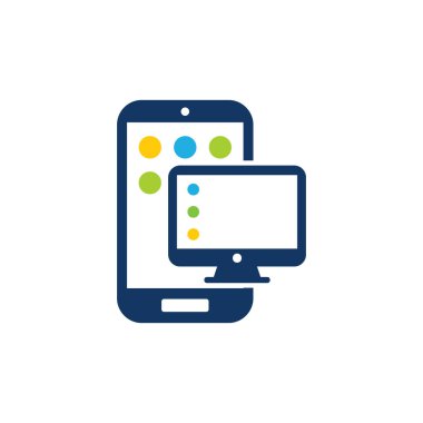 Bilgisayar Mobil Logo simge tasarım