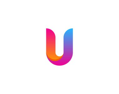  U harfi simgesi Logo tasarım öğesi 