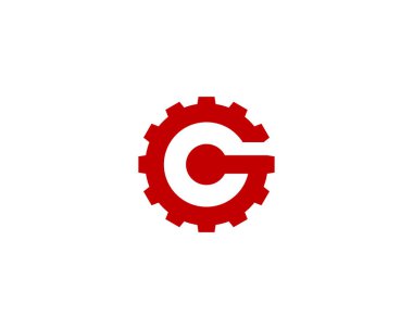 Dişli mektup G Logo simge tasarım
