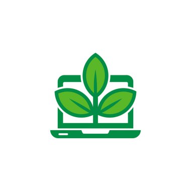 Dizüstü doğa Logo simge tasarım