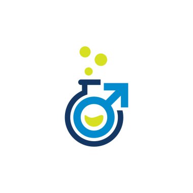 Laboratuvar erkek Logo simge tasarım