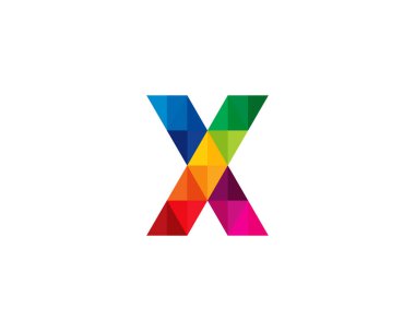 Simge Logo tasarım öğesi x harfi