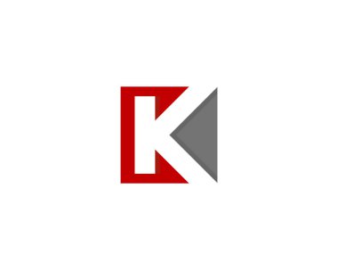 Mektup k simgesi Logo tasarım öğesi