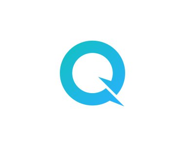 Harf q simgesi Logo tasarım öğesi