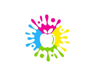 Meyve boya Logo simge tasarım