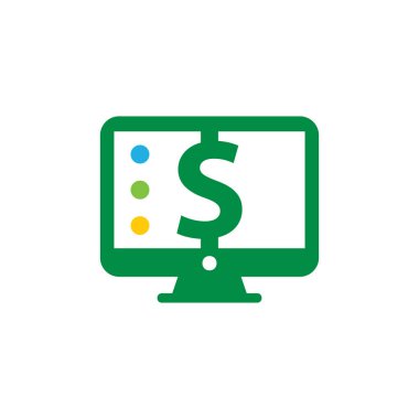 Bilgisayar para Logo simge tasarım