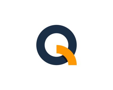 Harf q simgesi Logo tasarım öğesi 