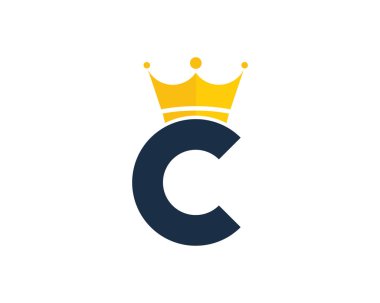 Kral harfi C Logo simge tasarım