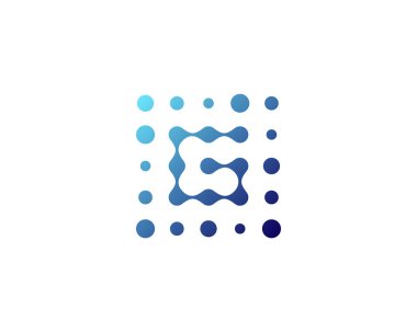 Mektup g nokta simgesini Logo tasarım öğesi 