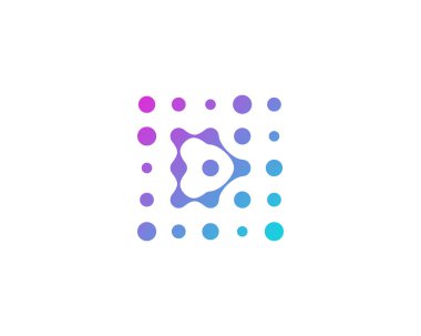 Mektup d nokta simgesini Logo tasarım öğesi 