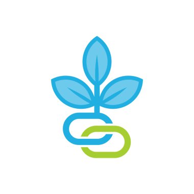 Link doğa Logo simge tasarım