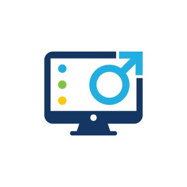 Bilgisayar erkek Logo simge tasarım