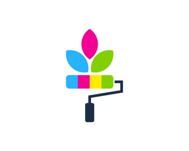 Doğa boya Logo simge tasarım