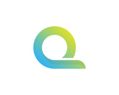 Harf q simgesi Logo tasarım öğesi 