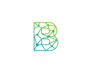 Mektup b ağ kutsal kişilerin resmi Logo tasarım öğesi