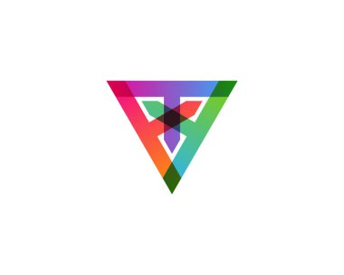 Mektup t simgesi Logo tasarım öğesi 