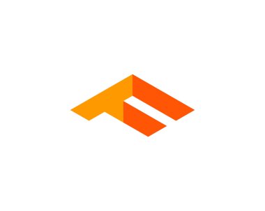 Mektup f simgesi Logo tasarım öğesi