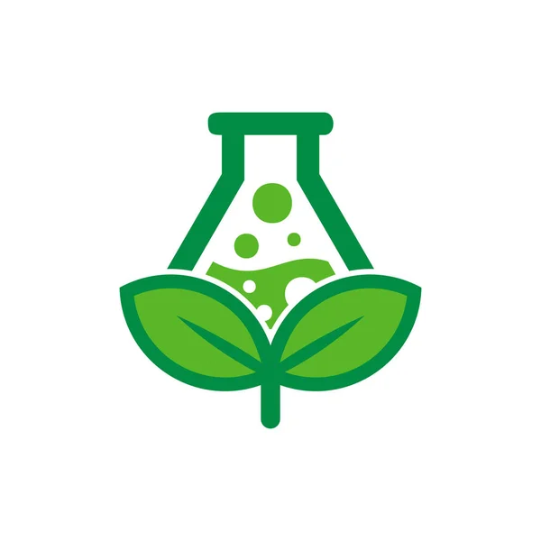 实验室自然徽标图标设计 — 图库矢量图片