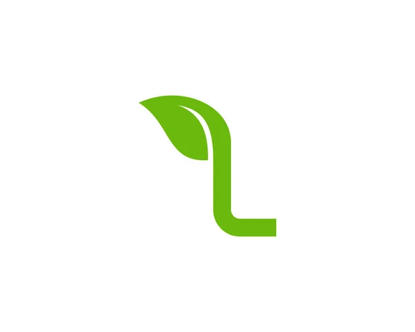 Eco Levél Logo Ikonra Design — Stock Vector