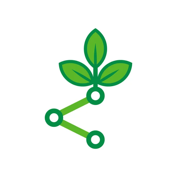 Compartilhar Design Ícone Logotipo Natureza — Vetor de Stock