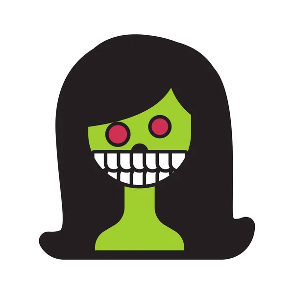 Dziewczyna Monster Logo Ikona Designu — Wektor stockowy