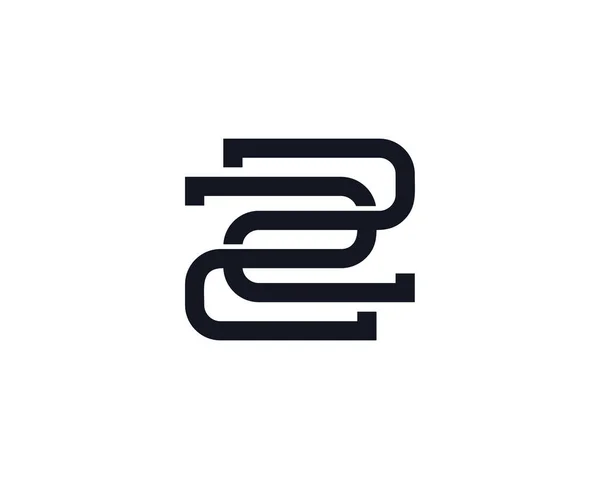 Monogramma Lettera Logo Design Template — Vettoriale Stock
