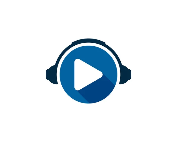Video Müzik Logo Simge Tasarım — Stok Vektör