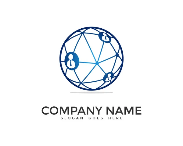 Design Ícone Logotipo Profissional Mundial — Vetor de Stock