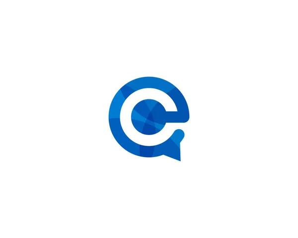 Chatt Bokstaven Logo Ikon Design — Stock vektor