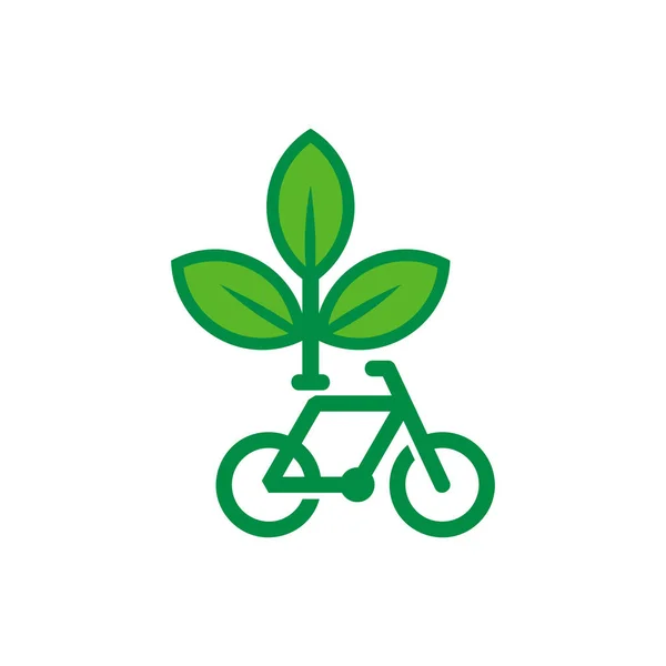 Bike Nature Logo Icon Design — Stock Vector