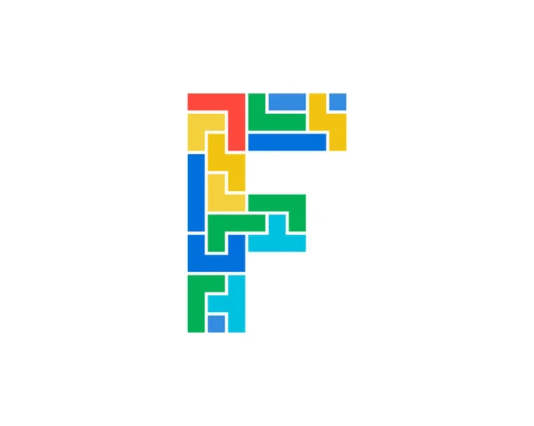 Letter Puzzle Icon Logo Design Element — Stock Vector