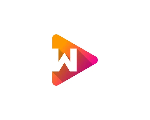 Video Mektup Logo Simge Tasarım — Stok Vektör
