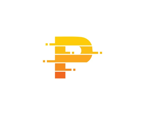 Lettre Élément Conception Logo Icône Pixel — Image vectorielle
