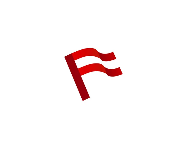 Flagge Buchstabe Logo Icon Design — Stockvektor