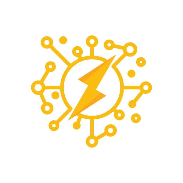 Design Ícone Logotipo Rede Energia — Vetor de Stock